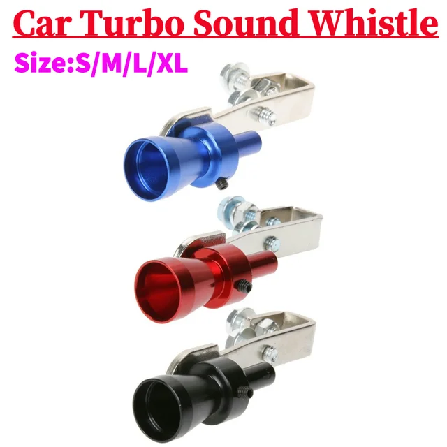 Size S Universal Car Turbo Sound Whistle Muffler Exhaust Pipe Easy Installation Automobile Replacement Instruments M/L/XL