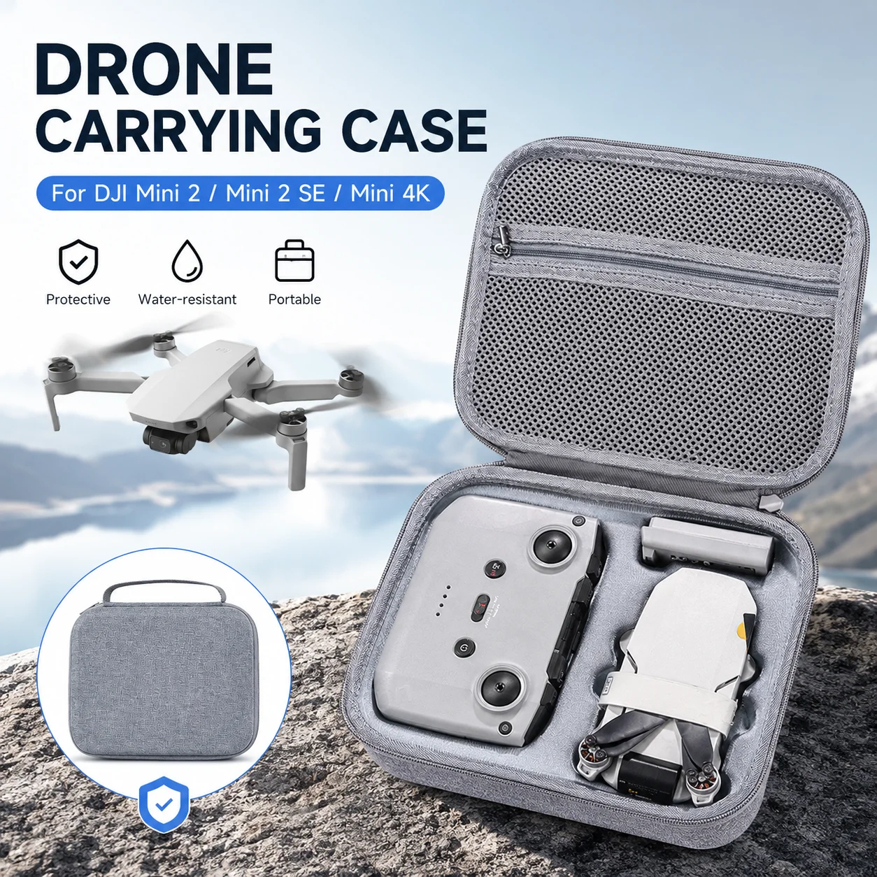 Waterproof Protective Carrying Case for Mini Drone Accessories