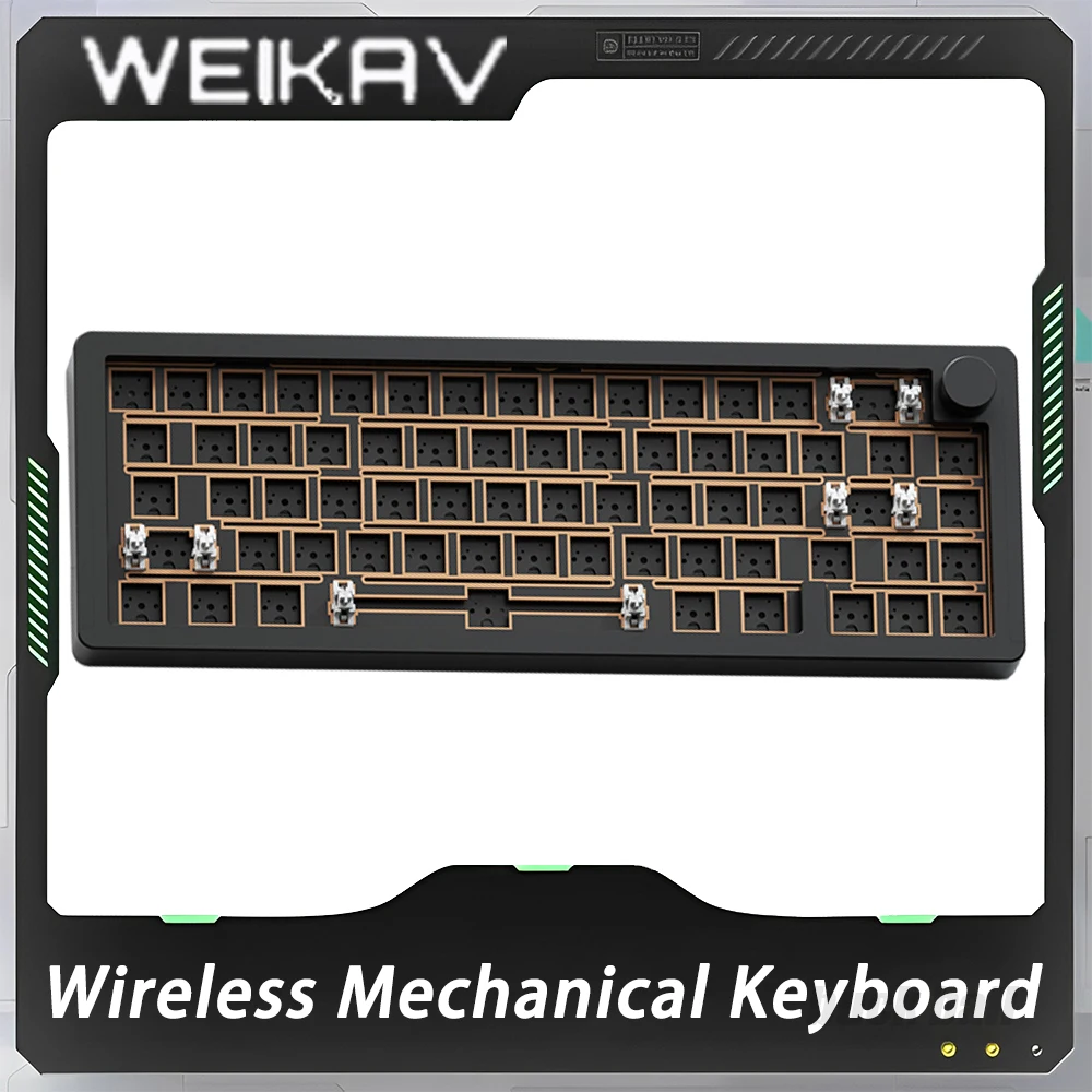 

Weikav Sugar65 Gaming Keyboard Aluminum Kits Gasket Hot Swap RGB Multifunctional Knob Mechanical Keyboard Accessory For Pc Gamer
