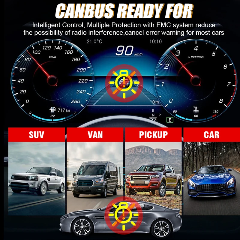 터보 자동차 헤드라이트 전구 Canbus CSP LED 자동차 조명, 하이 로우 빔, H1, H11, H8, H9, HB3, HB4, 9005, 9006 9012, 12V, 24V, H4, H7, 12 개