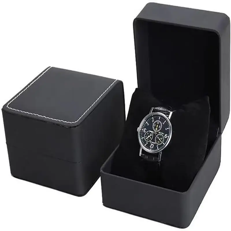 High Grade PU Leather Single Watch Gift Box with Pillow – Elegant Wristwatch Display Ca... - SKU LWGB2010 - UGI Packaging