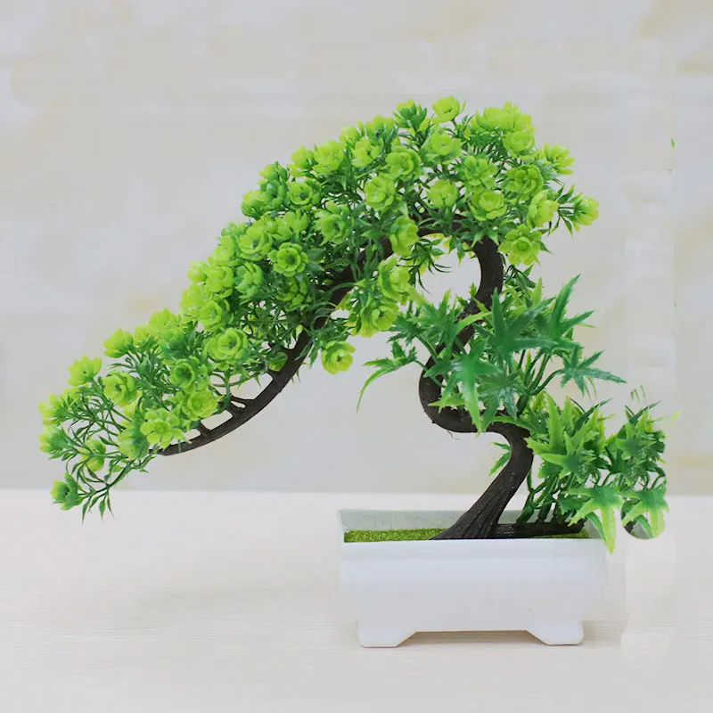 

Simulated Flower Small Potted Plant Ornament Green Plant Potted Landscape Simulated Plant Plastic Home Decoration