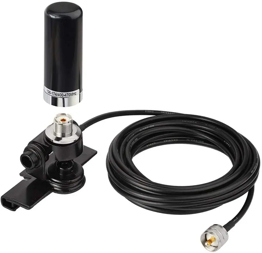 

Bingfu Vehicle Ham Radio VHF UHF 136-174MHz 400-470MHz Low Profile Two Way Radio Antenna with Lip Mount Fixed Bracket