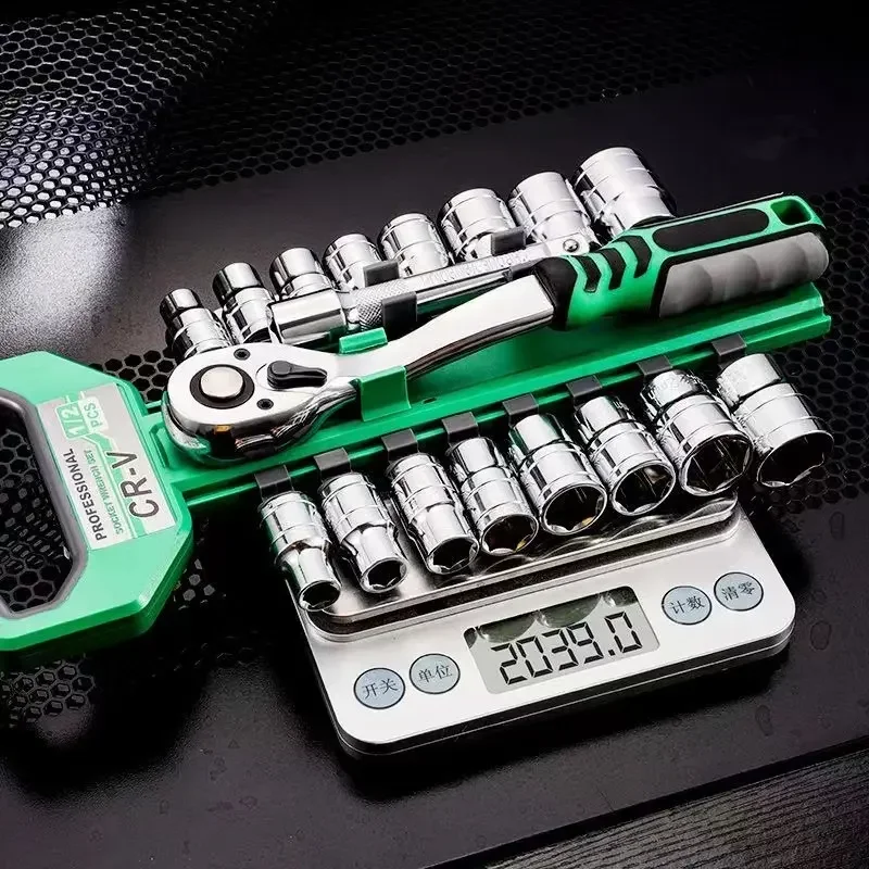 CRV 1/4" 3/8" 1/2" Ratchet Spanner 72 Tooth Automotive Mechanic Garage Car Repair Socket Wrench Set Diy Workshop Hand Tools