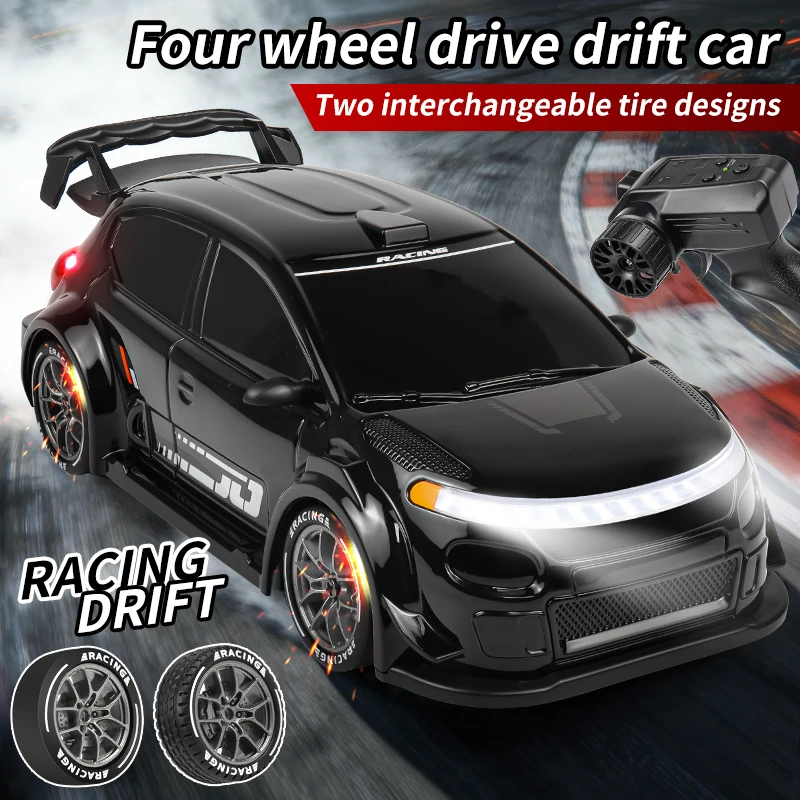 Voiture RC 4x4 Drift 1:24 – Noir ou Blanc – 2 Modes de Vitesse