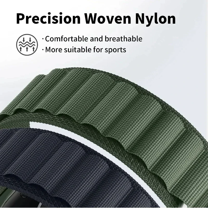 Premium Alpine Loop Nylon Strap for Apple Watch Band - Durable and Stylish Bracelet Watchband