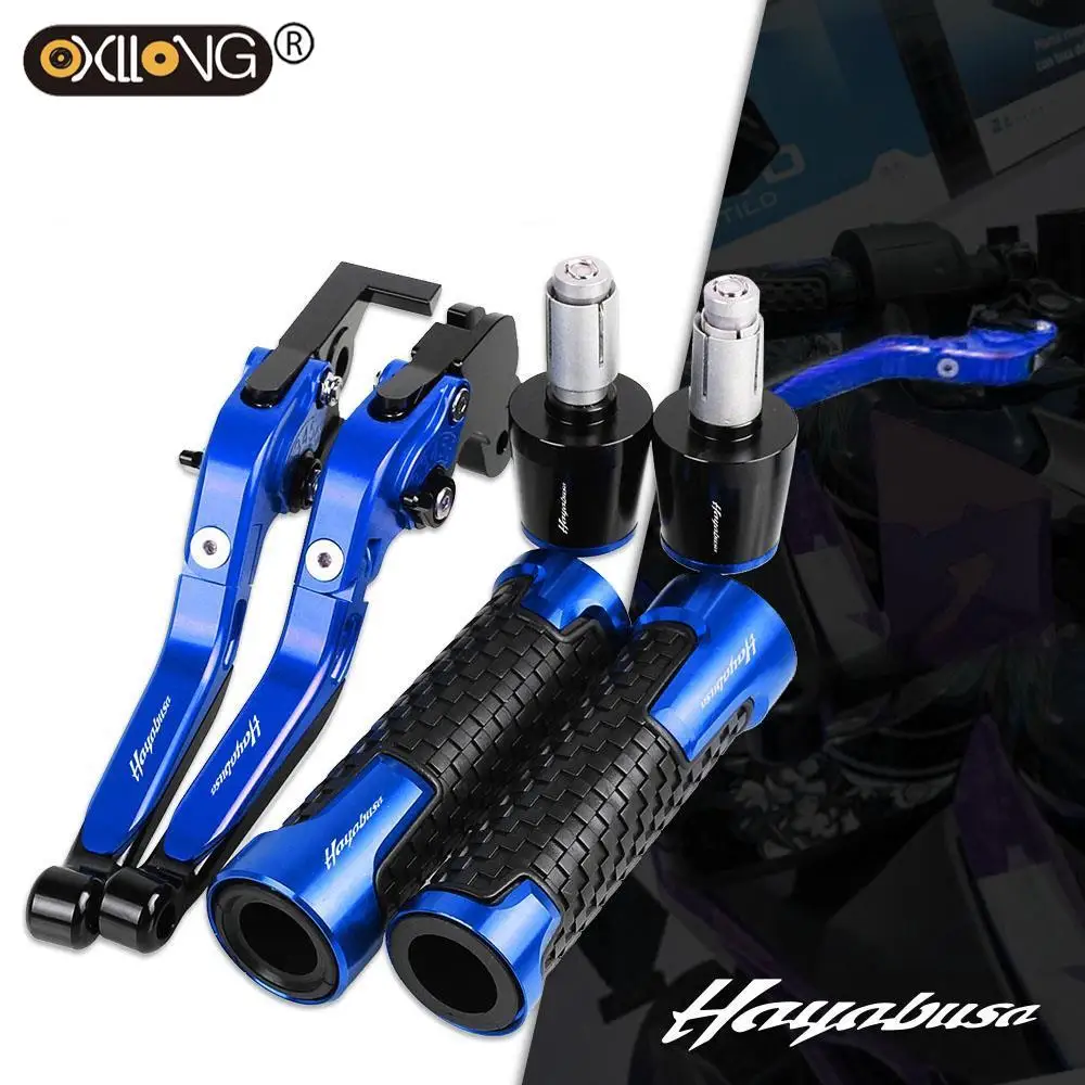 

LOGO HAYABUSA Brake Clutch Levers Handlebar Hand Grips For SUZUKI HAYABUSA GSXR1300 2008 2009 2010 2011 2012 2013 2014 2015 2016