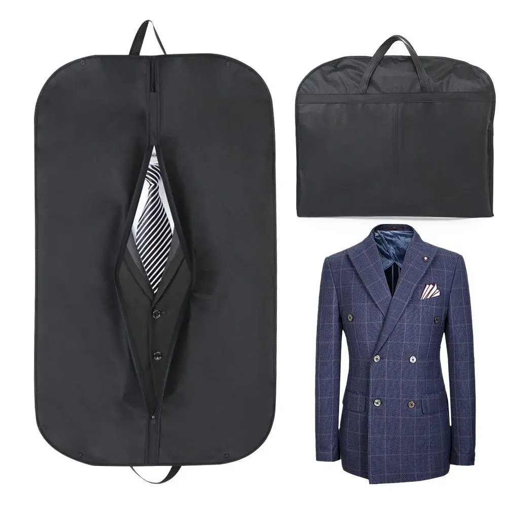 Travel Garment Carrier Bag Suit Bags Non-Woven Clothes Dust Cover Hanging Clothes Storage Bag Clothes Dustproof Bag Hanging Storage Bag