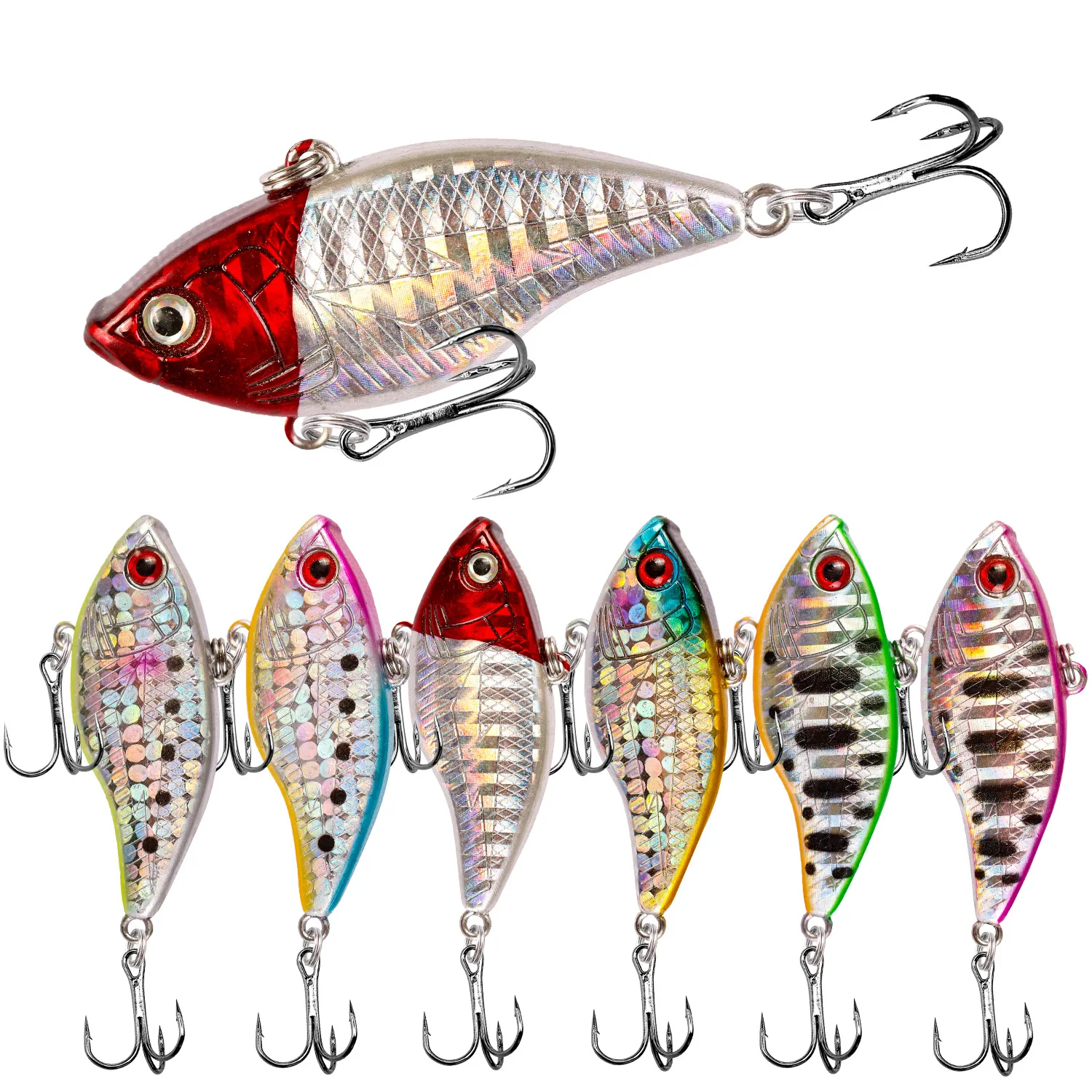 Lure Lure Ring Beads VIB Bait 5cm/14.5G Laser Tossing Plastic Hard Bait Bionic Fishing Gear fishing lure