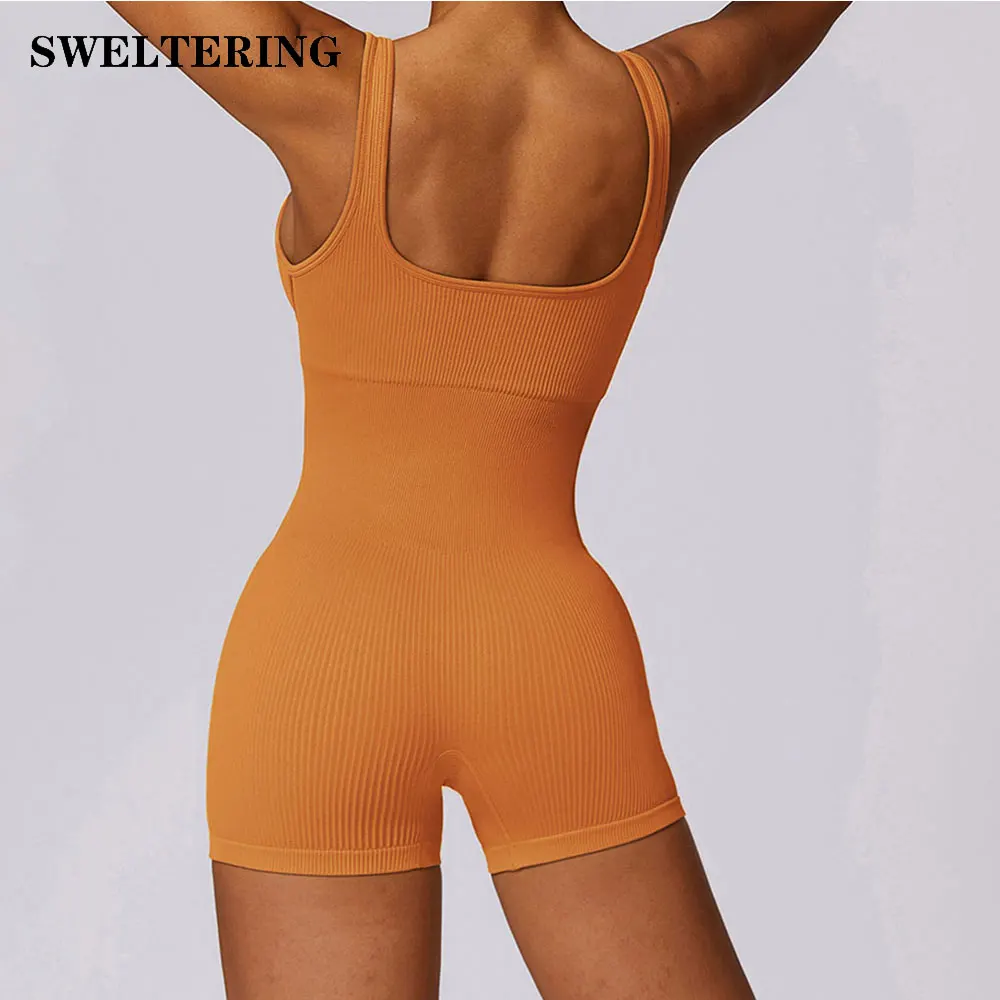 

Seamless Jumpsuits Yoga Set One-Piece Dance Belly Tightening Fitness Workout Set Stretch Bodysuit Gym Clothes Push Up Sportswear