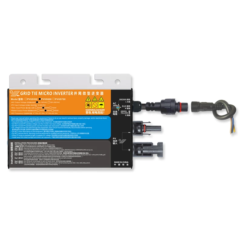 500W 600W 700W Mppt Pv Inverter Per Pannello Solare Smart Microinverter Inversor 18-50Vdc