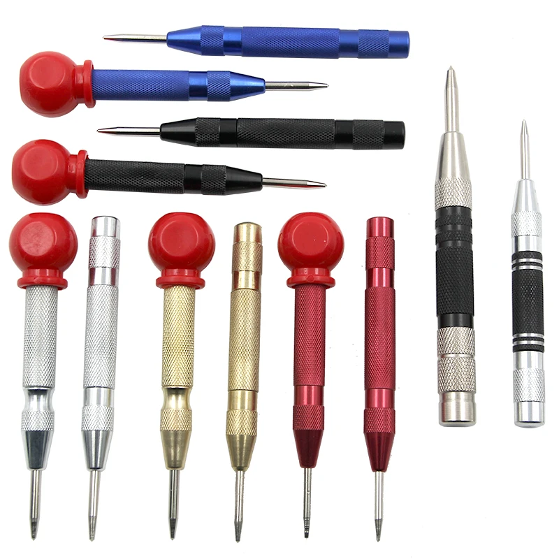 Automatic Spring-type Center Punch Locator Glass Striker Window Breaker Punch Centering Tool