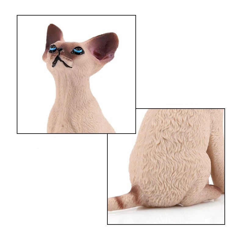 Simulation Katzen Modell Devon Rex Katze Desktop Ornament Home Kätzchen Dekoration – Detail 6