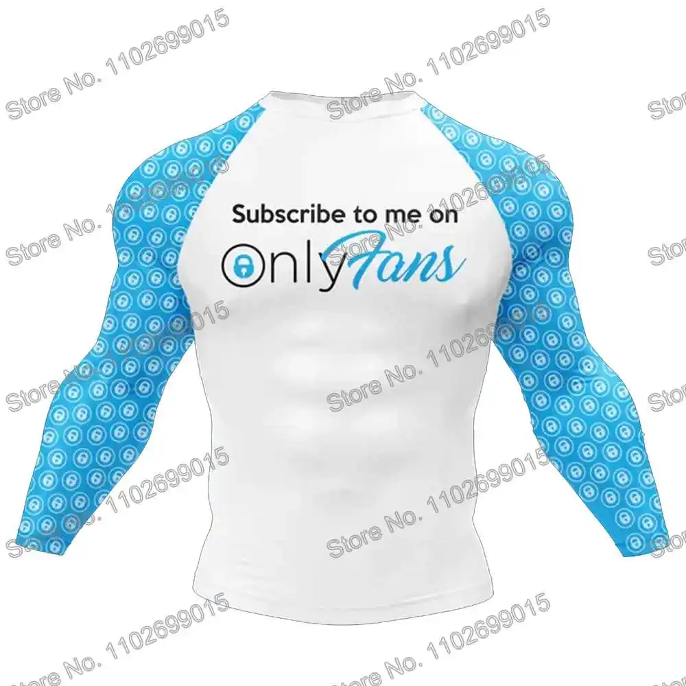 Onlyfans Surfing Diving T-Shirt Tight Long Sleeve Rash Guard BJJ MMA Swimwear Men UV Protection Women Clothing Beach Floatsuit
