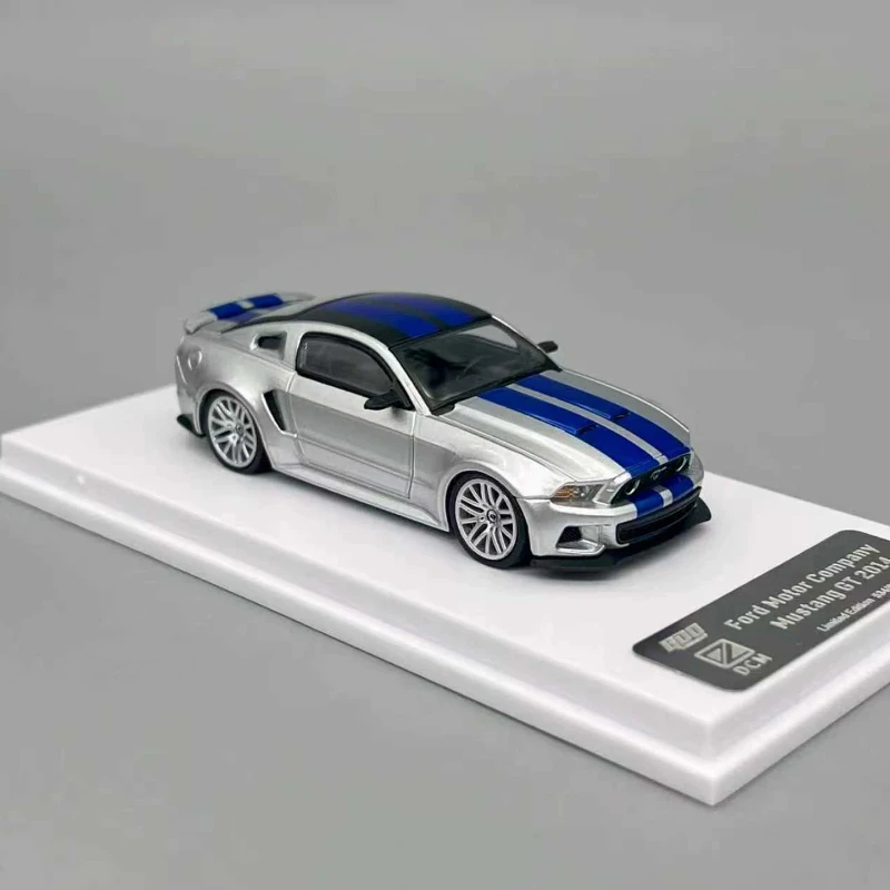 GDO & DCM 1:64 포드 머스탱 GT NFS 실버 블루 니드 포 스피드 무비 에디션 합금 자동차 모델