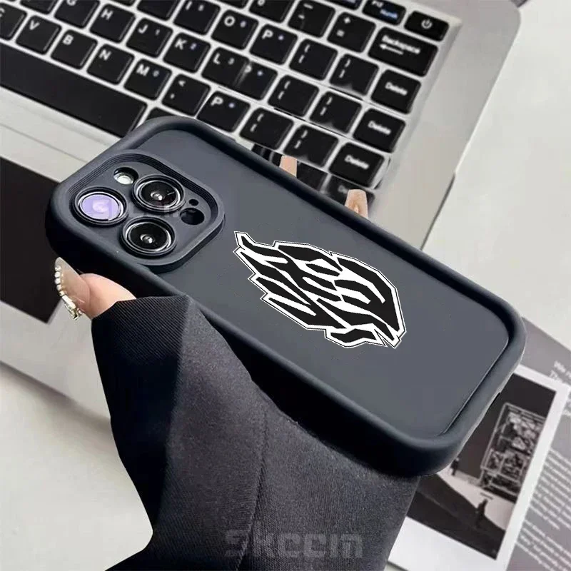 Stylish Black Flame Silicone Shockproof Phone Case