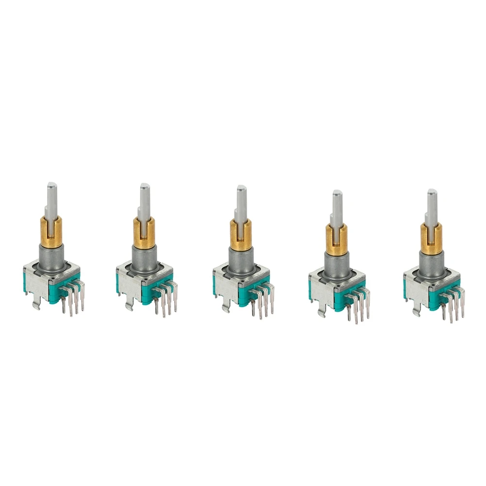 

5PCS EC11EBB24C03 Dual Axis Encoder with Switch 30 Positioning Number 15 Pulse Point Handle 25mm