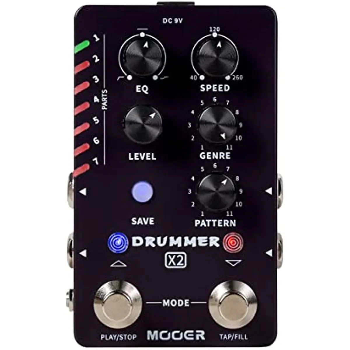 

MOOER Drummer X2 Professional Stereo Multi Drum Machine with Fill function, Tap Tempo function, Editor Software for bass guitar