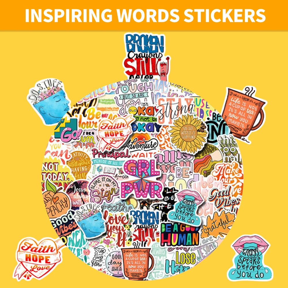 50pcsInspirational Motivational Positive Stickers for Adults Women