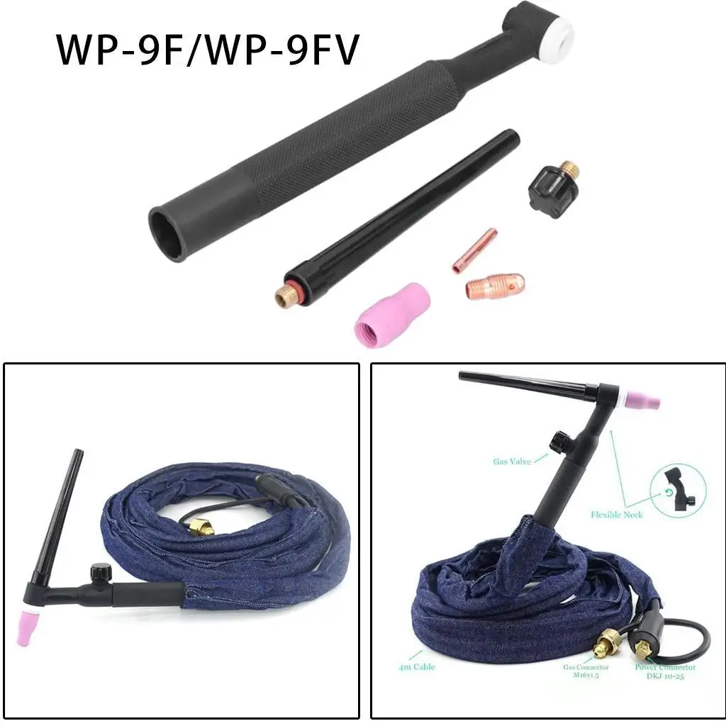 WP-9 Argon Gas TIG Welding Torch Head Accessories Kit, 12, Air Cooling, Electrical Welding Tools 3