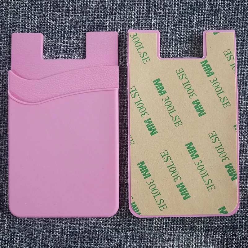 Silicone Double-Layer Phone Card Holder - Fashionable Ultra-Thin Wallet Sticker