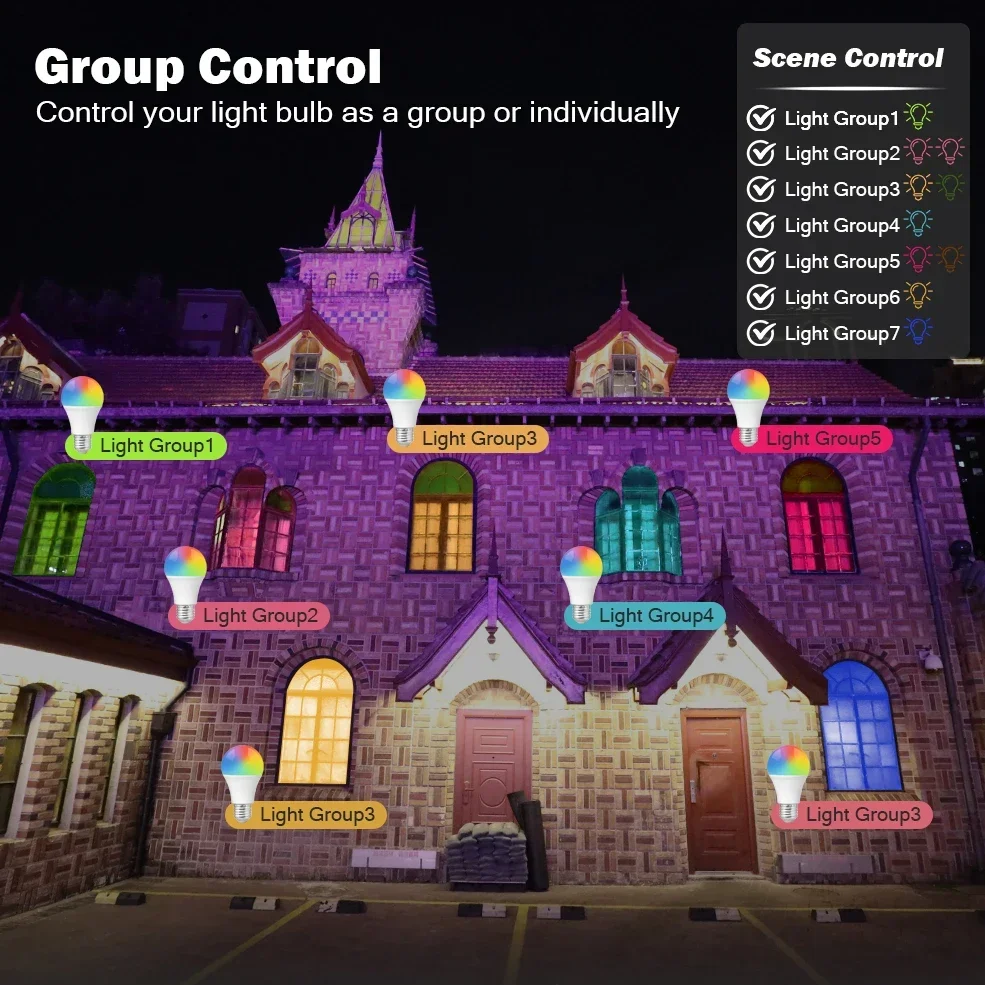 Dimmable Tuya Rgb Smart Bulb Gu10 C37 A60 - Image 4