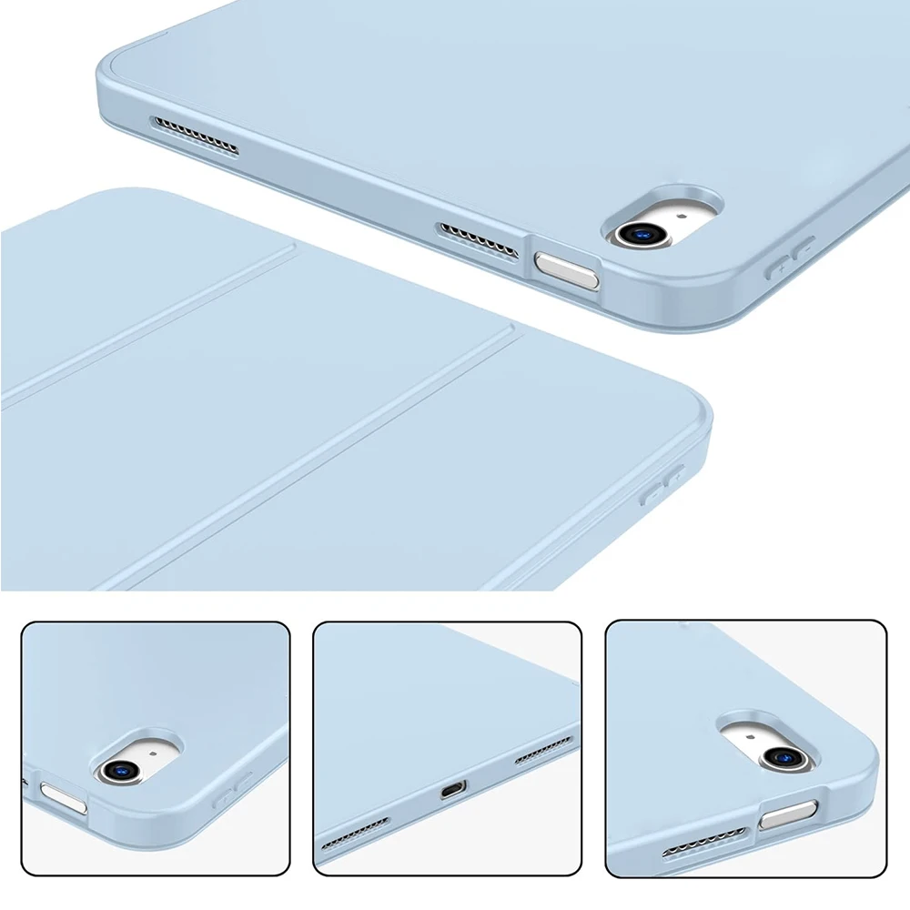 Premium Protective Case with Soft TPU Back and Auto Wake/Sleep
