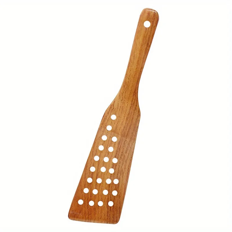 3Pcs Non-Stick Turner Multifunctional Household Wooden Spatula Pancake Cooking Shovel Turner Slotted Spatula Kitchen Gadgets