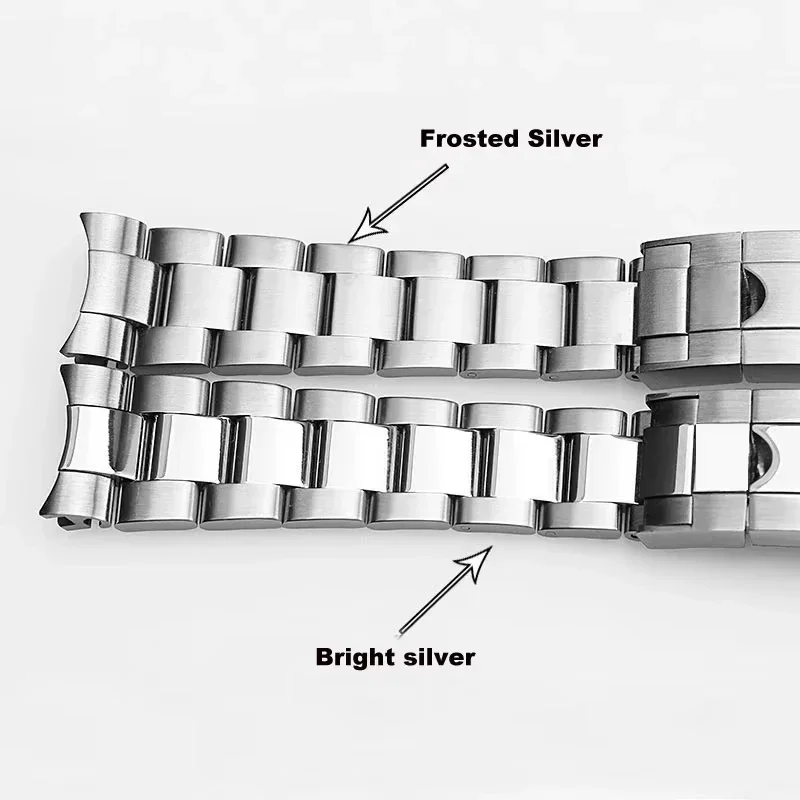 Premium Solid Stainless Steel Watchband - Elegant Wrist Bracelet Strap
