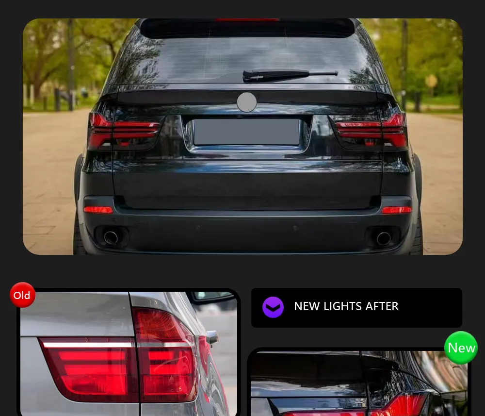 BMW X5 LED tail light upgrade view 1