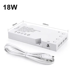 Versatile LED Lighting Power Supply Adapter - US Power Plug (18W 4xDupont Port)