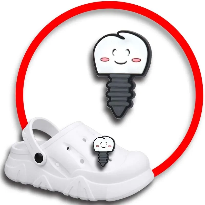 

Pack Pins for Crocs Charms Shoes Accessories Dentistry Teeth Doctor Decoration Jeans Women Sandals Buckle Kids Favors Men Badges