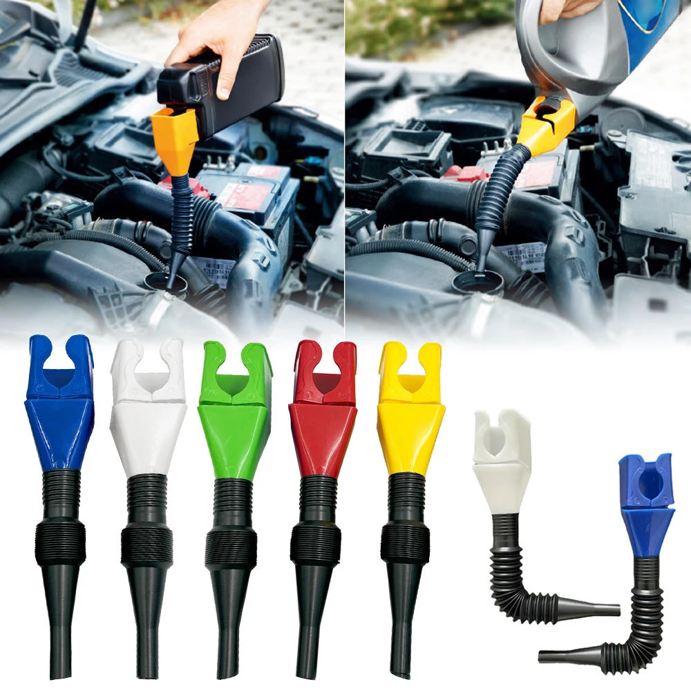 Portable Foldable Telescopic Hose Flexible Drainage Tool Buckle Funnel Truck Motor Oil Gasoline Filling Extension Pipe Funnel