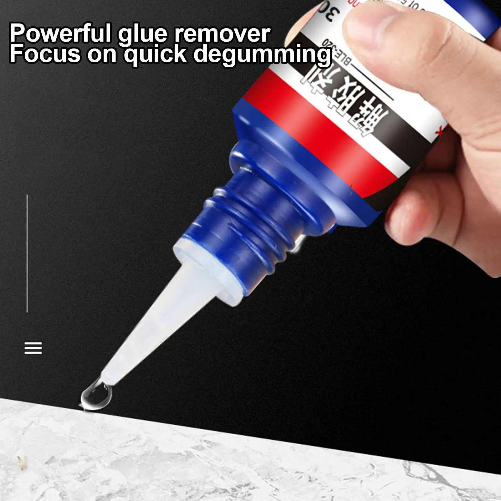 Solvente per colla, agente degomante, rimuovi colla per unghie, detergente per adesivi e supercolla, gel multiuso per rimozione colla 20g - immagine 2