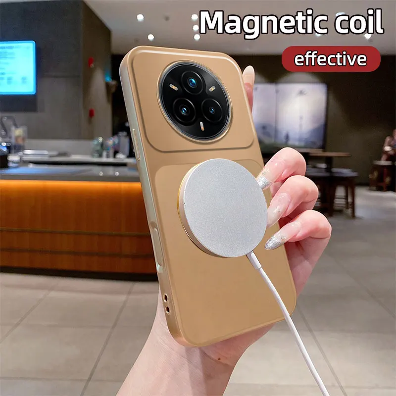 Shockproof Matte Magnetic Soft TPU Phone Case with Hand Strap