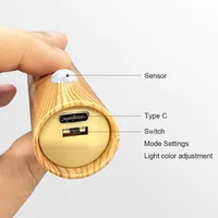 Smart Motion Sensor Night Light LED Rechargeable Magnetic Wall Lamp Portable for Hallway Bedroom Stairs Bathroom Cabinets Decor 6