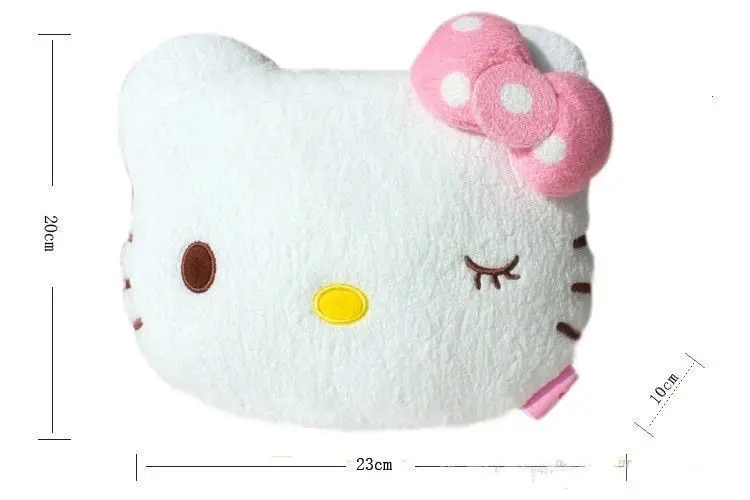 New Cute Hello Kitty Cartoon Car Neck Pillow Car Headrest Pillow Seat Cute Accessories Interior Woman