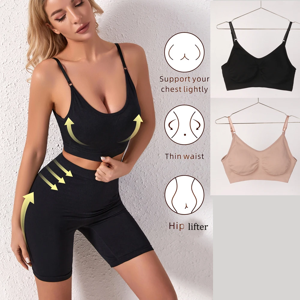 Women Shapewear Set Sexy Bra and Body Shaper Shorts Tummy Control Seamless Shapers Bodysuit