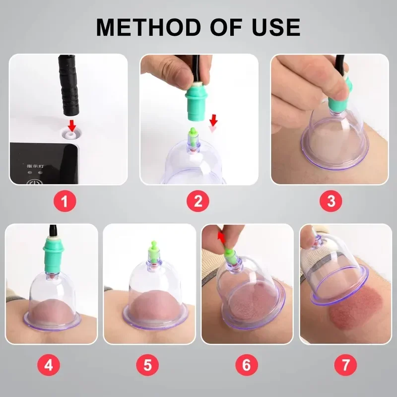 Electric Vacuum Cupping Massage Body  Suction Scraping Cup Fat Burner Therapy Anti Cellulite Slimming Massager Body Massage Cans