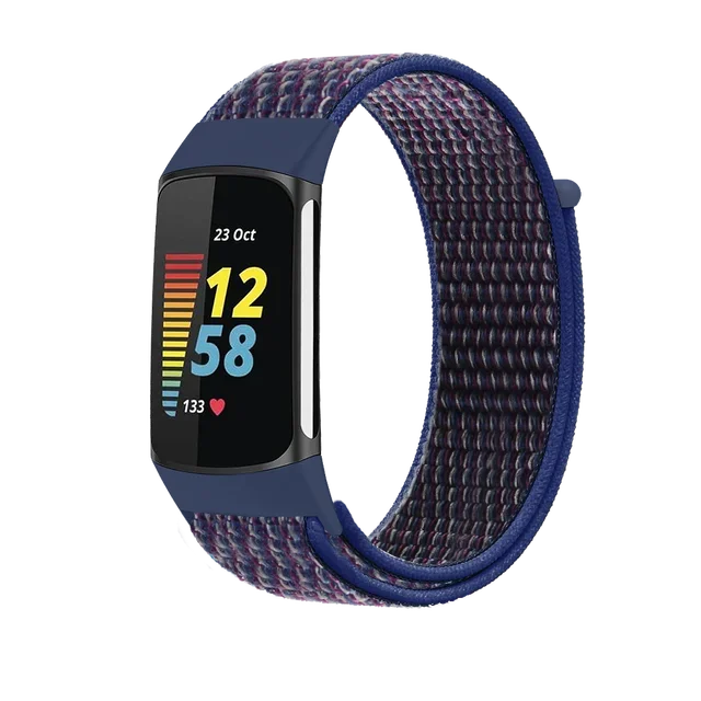Breathable Soft Nylon Loop Strap - Comfortable Sports Wristband for Fitness Trackers