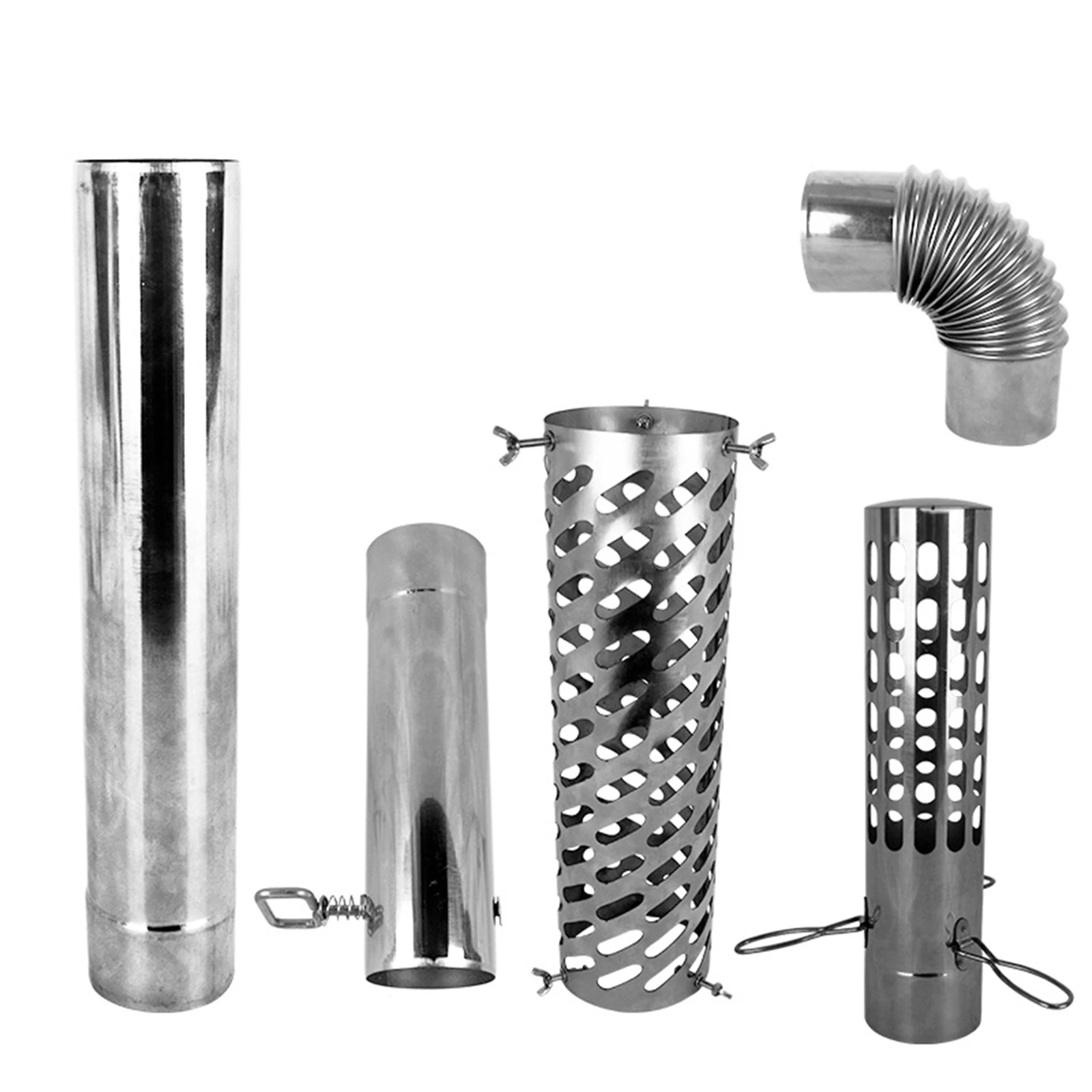 Stainless steel Camping Heating Stove Chimney Parts Outdoor Portable Tent Firewood Stove Accessary Chimney Tube 2