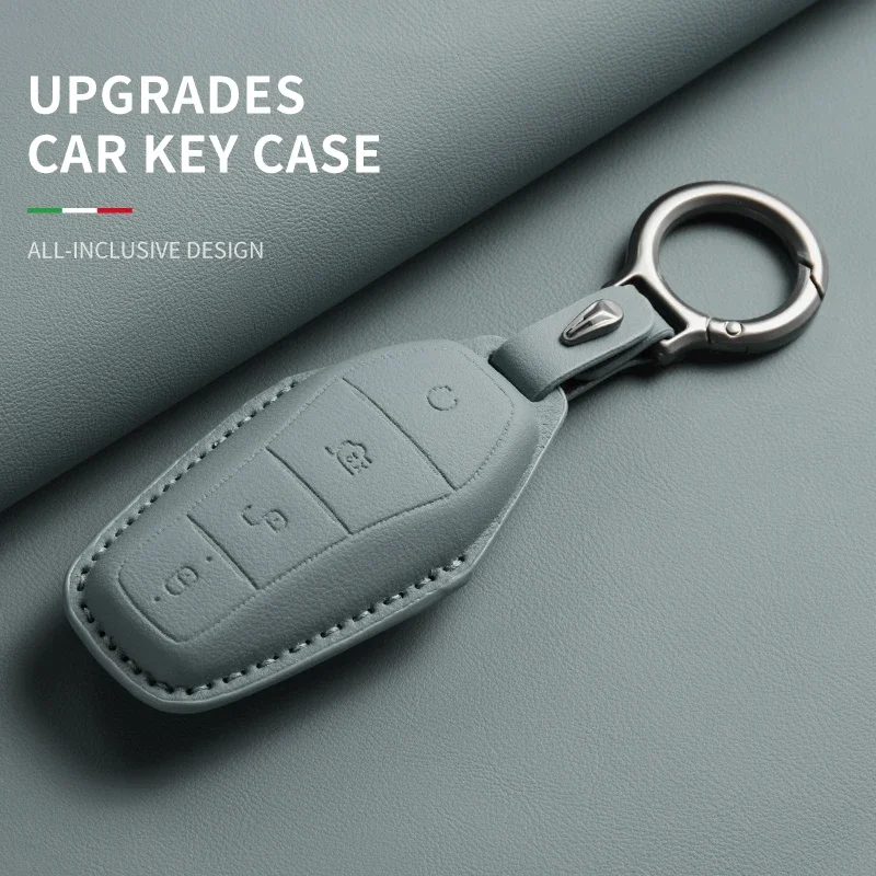 BYD Seal Song Qin Tang DM Dolphin Mini Atto 3 Han EV Key Accessories Original Car Color Leather Key Case Cover For key case,key case cover