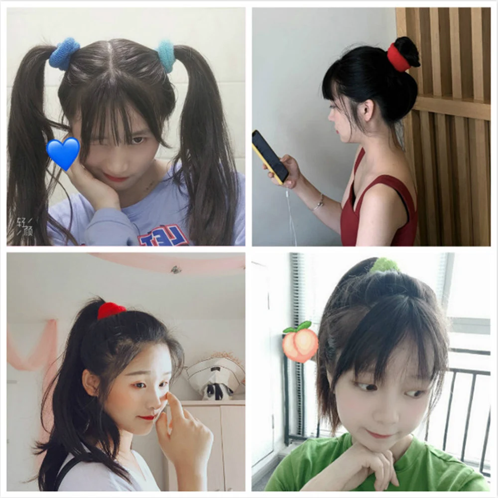 12 pz/borsa Donne Ragazze Fasce Elastiche Per Capelli Grandi Spessi Senza Soluzione di Continuità Legami Dei Capelli Nessun Danno Coda di Cavallo Titolare Fascia Accessori Per Capelli - immagine 4