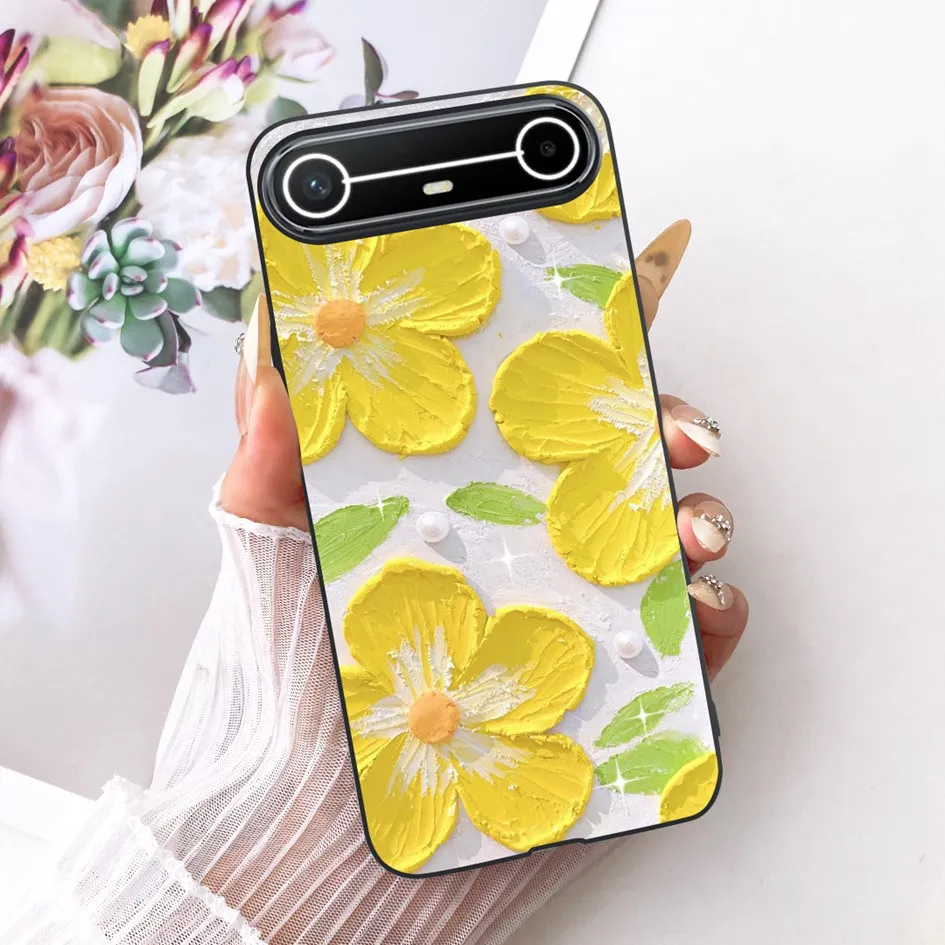 New Fashion Flower Bowknot Soft Silicone Protective Bumper Case - Slim Design