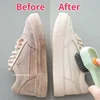 1pc Press Automatic Liquid Out Brush Multifunctional Long Handle Brushes Soap Dispenser Household Shoes Clothes Cleaning Tools 2