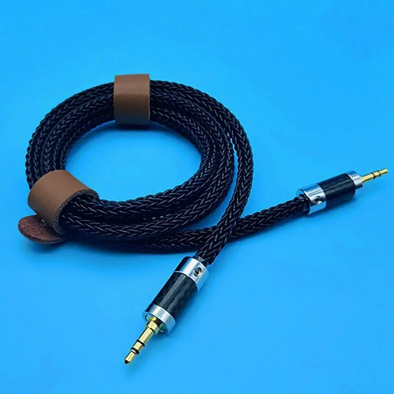 

16 нитей монокристаллический медный посеребренный AUX автомобильный аудио 3,5 мм пара записывающий кабель аудио 3,5 штырь-штырь кабель