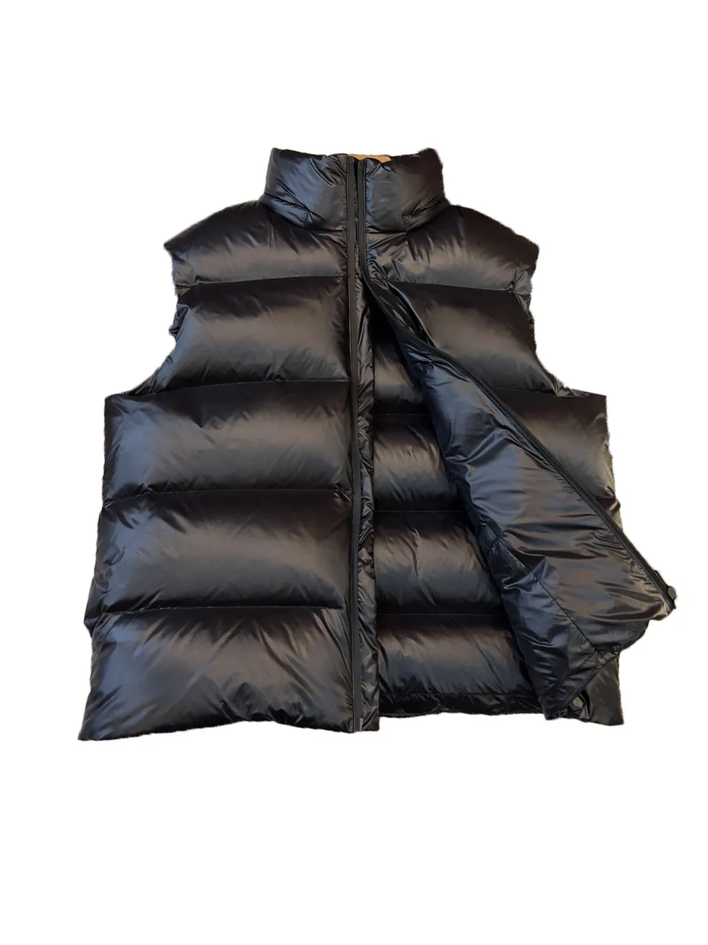 

Vest jacket stand-up collar short loose version of solid color zipper design warm and comfortable 2023 winter new 1206