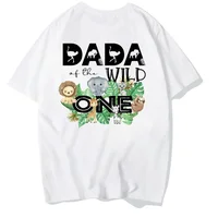 Safari Jungle Family Matching Tshirt Birthday Boy Party Clothes Personalized Funny Zoo elephant/sloth/lion Print T Shirt 2