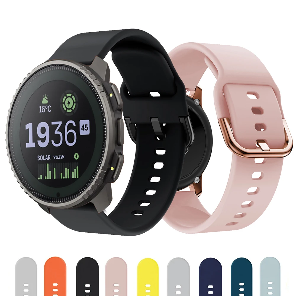 Cinturino In Gomma Siliconica Per Suunto Core – Nero, Larghezza 22 Mm (ricambio Originale)
