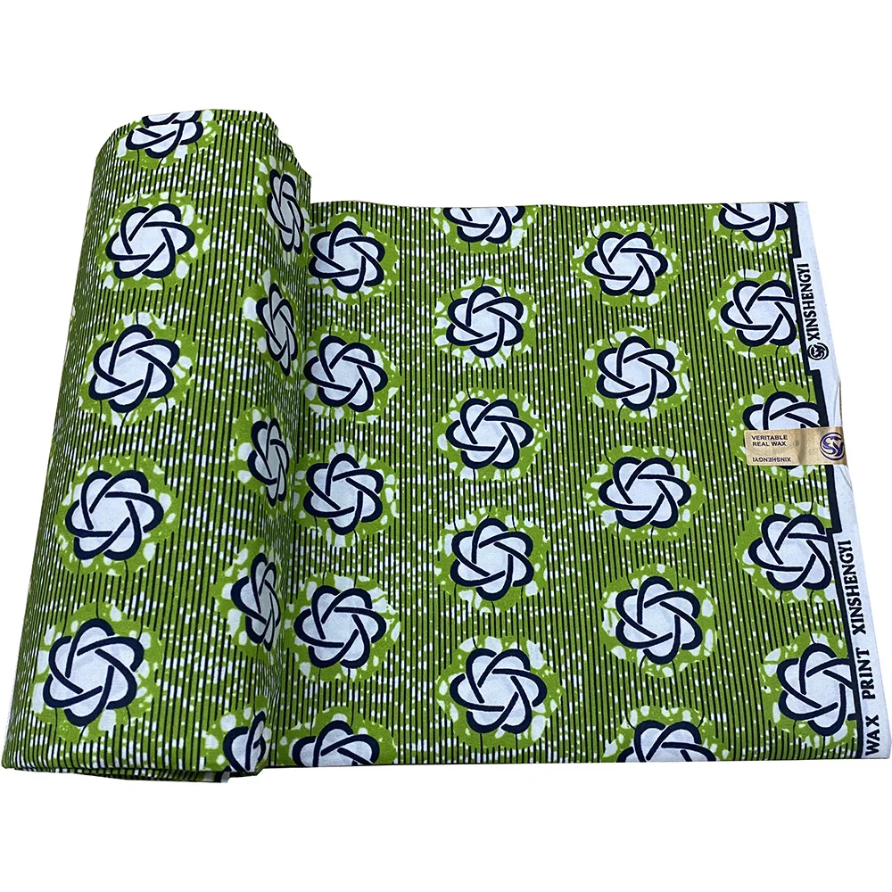 Elegant Polyester African Fabric Traditional African Ankara Batik Fabric Clothing Handmade DIY Dress Material